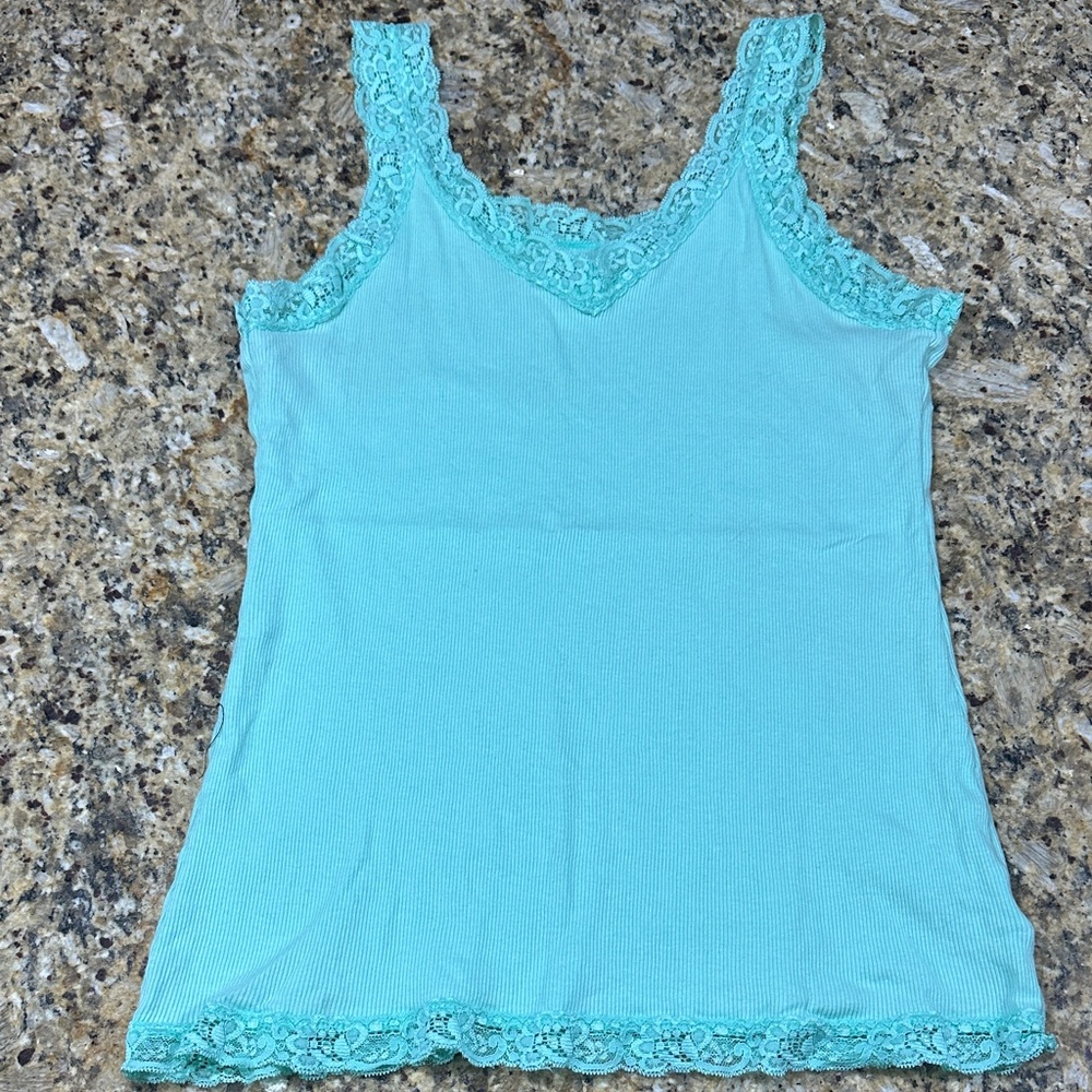 Northcrest Women's Camisole with Lace Trim - Light Blue